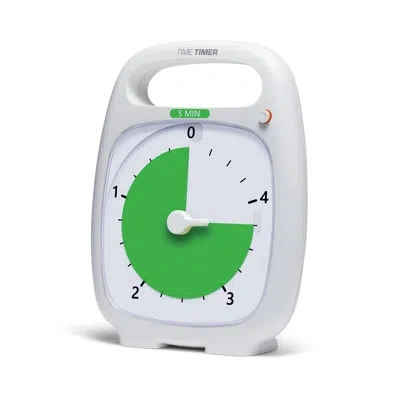 Time Timer Plus 5 Minute Timer, White