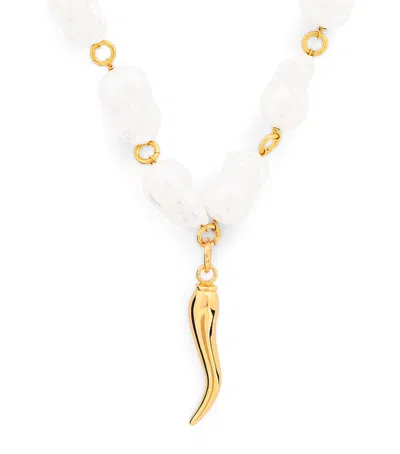 Timeless Pearly Baroque Pearl Chilli-charm Necklace In Gray