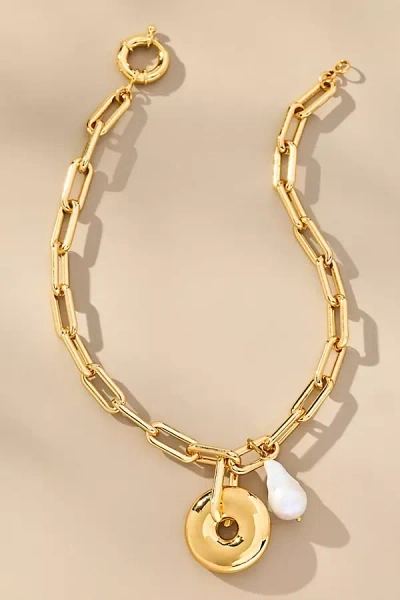 Timeless Pearly Baroque Pearl Necklace In Gold