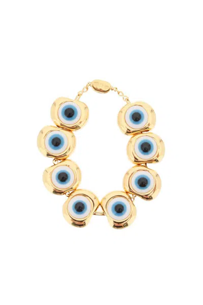 Timeless Pearly Bracelet With Eyes In Oro