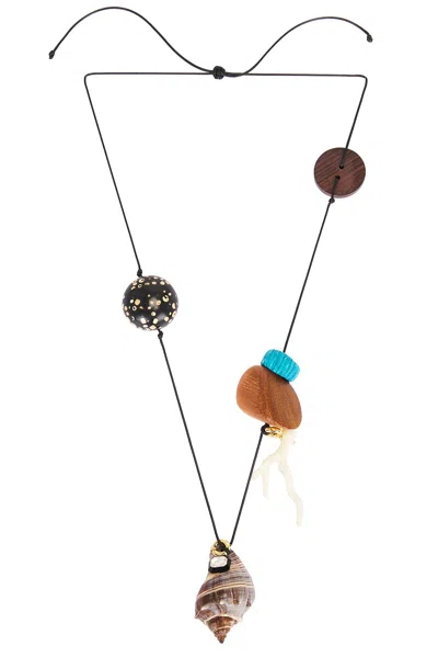 Timeless Pearly Charms And Shells Necklace In Multi