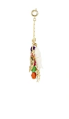 Timeless Pearly Charms Rope Keychain In Metallic Gold