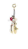 Timeless Pearly Charms Rope Keychain In Metallic Gold