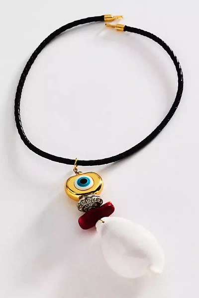 Timeless Pearly Corded Necklace In Multicolor