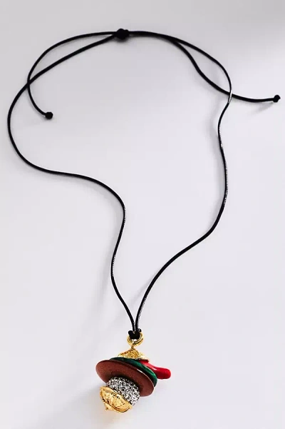Timeless Pearly Corded Pendant Necklace In Multicolor