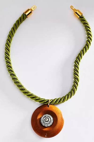 Timeless Pearly Corded Pendant Necklace In Multicolor