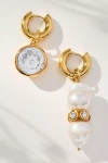 Timeless Pearly Crystal Pearl Drop Earrings In Gold