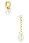 Timeless Pearly Drop Earrings In Gold & Silver