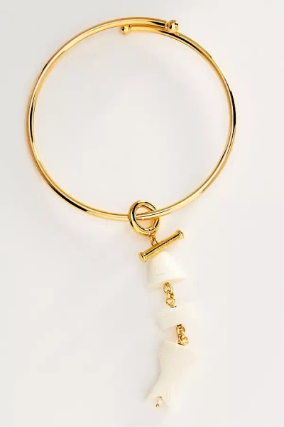 Timeless Pearly Fish Pendant Choker Necklace In Brown