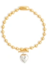 TIMELESS PEARLY HEART 24KT GOLD-PLATED BEADED NECKLACE