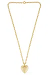 Timeless Pearly Heart Necklace In Gold