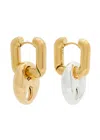 Timeless Pearly Léonie Mismatched 24kt Gold-plated Hoop Earrings In Gold