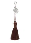 Timeless Pearly Marta Tassel Sterling Silver Keyring