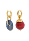 Timeless Pearly Mismatched 24kt Gold-plated Drop Earrings In Gold