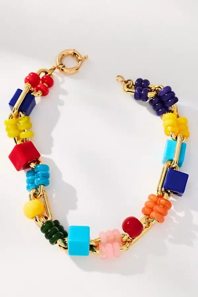 Timeless Pearly Multicolor Charm Necklace