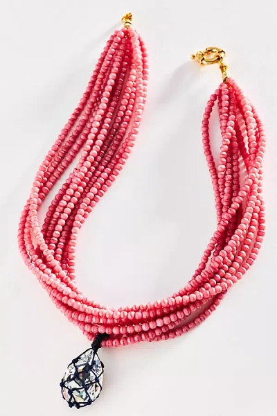 Timeless Pearly Pink Beaded Necklace