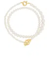 Timeless Pearly Shelly Necklace In Multico