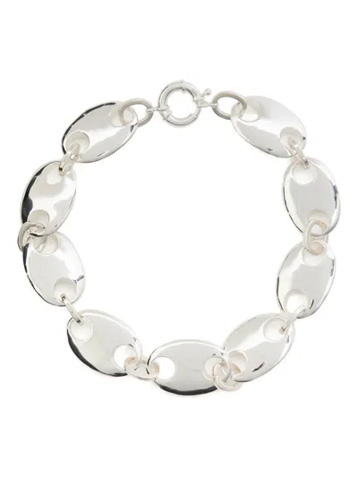 Timeless Pearly 椭圆形链式项链 In Silver