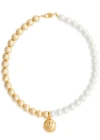 TIMELESS PEARLY TIMELESS PEARLY SMILES 24KT GOLD-PLATED BEADED NECKLACE