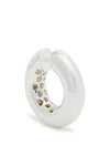 Timeless Pearly Sterling Silver Ear Cuff In Metallic