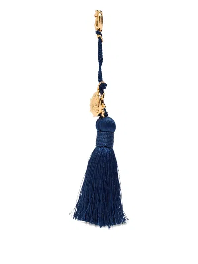 Timeless Pearly Tassel Bag Charm In Blue