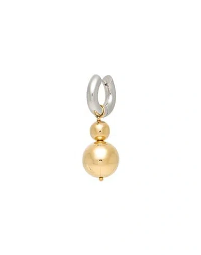 Timeless Pearly Woman Single Earring Silver Size - Metal In Gold