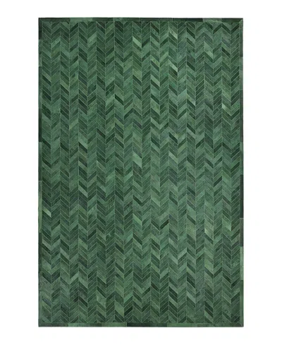 Timeless Rug Designs Cowhide Meir Area Rug, 5' X 8' In Green
