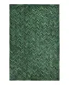 Timeless Rug Designs Cowhide Meir Area Rug, 9' X 12' In Green