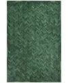 Timeless Rug Designs Cowhide S3339 5'x8' Area Rug In Green
