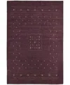Timeless Rug Designs Gabbeh S9417 3'x5' Area Rug In Eggplant