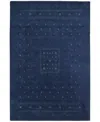 Timeless Rug Designs Gabbeh S9417 5'x8' Area Rug In Navy