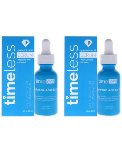 Timeless Unisex 1oz Hyaluronic Acid Vitamin C Serum - Pack Of 2 In White