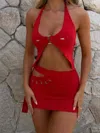 Outcast Corbin Mini Skirt Red