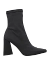 Times Woman Ankle Boots Black Size 11 Textile Fibers