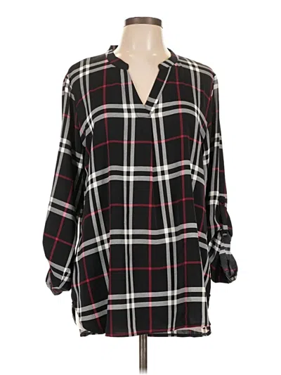 Pre-owned Timeson 3/4 Sleeve Blouse In Black