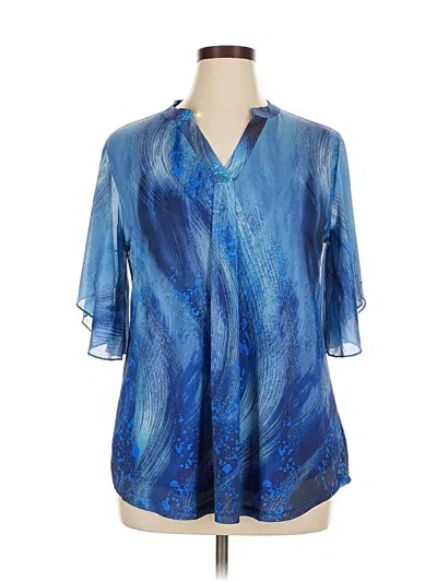 Pre-owned Timeson 3/4 Sleeve Blouse In Blue