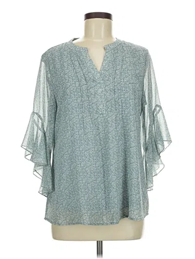 Pre-owned Timeson 3/4 Sleeve Blouse In Blue
