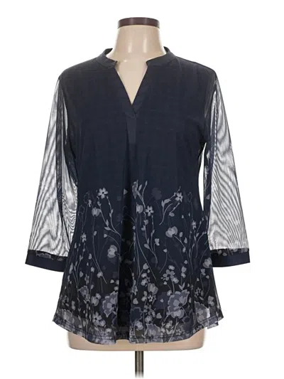 Pre-owned Timeson 3/4 Sleeve Blouse In Blue