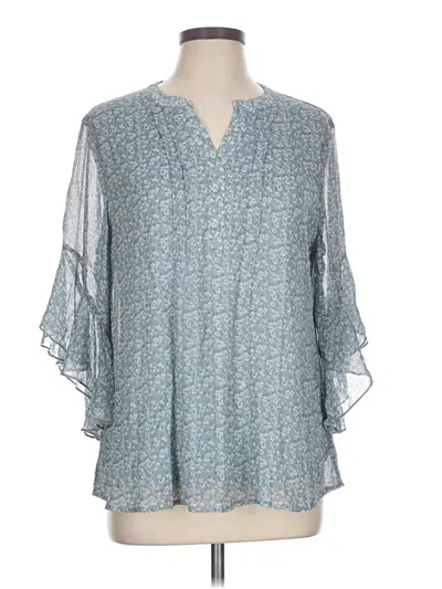 Pre-owned Timeson 3/4 Sleeve Blouse In Blue