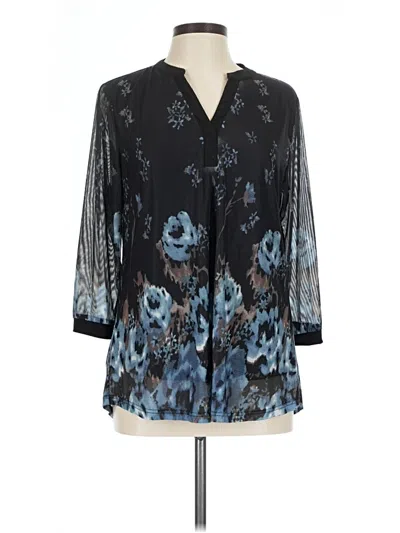 Pre-owned Timeson 3/4 Sleeve Blouse In Blue