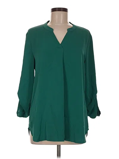 Pre-owned Timeson 3/4 Sleeve Blouse In Green