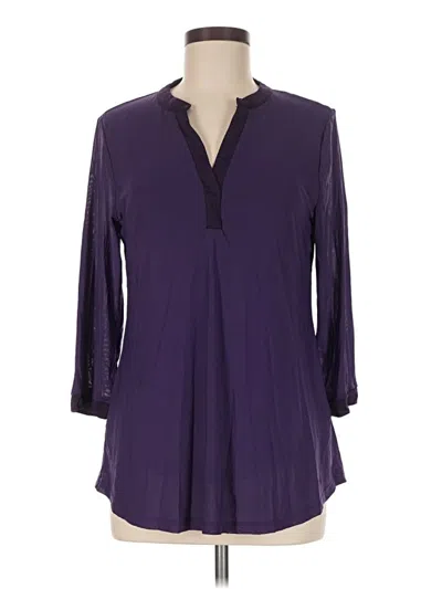 Pre-owned Timeson 3/4 Sleeve Blouse In Purple