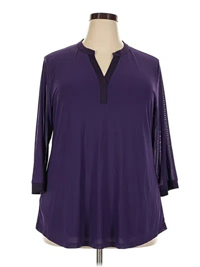 Pre-owned Timeson 3/4 Sleeve T-shirt In Purple