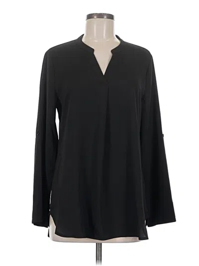 Pre-owned Timeson Long Sleeve Blouse In Black