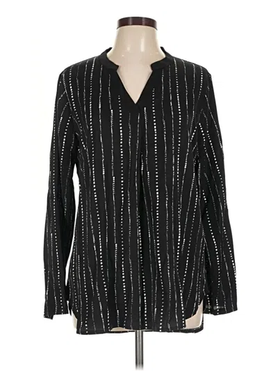 Pre-owned Timeson Long Sleeve Blouse In Black