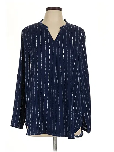 Pre-owned Timeson Long Sleeve Blouse In Blue