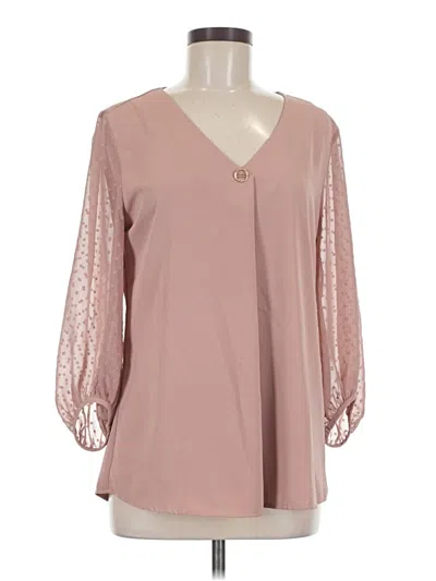 Pre-owned Timeson Long Sleeve Blouse In Pink