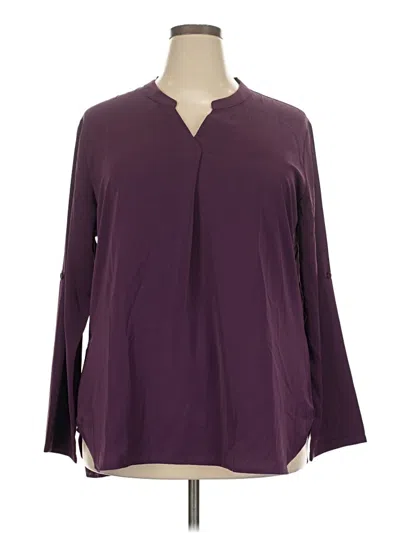 Pre-owned Timeson Long Sleeve Blouse In Purple