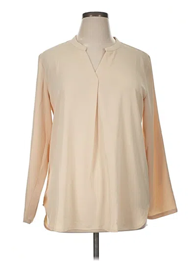 Pre-owned Timeson Long Sleeve Blouse In Tan