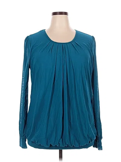 Pre-owned Timeson Long Sleeve Blouse In Teal
